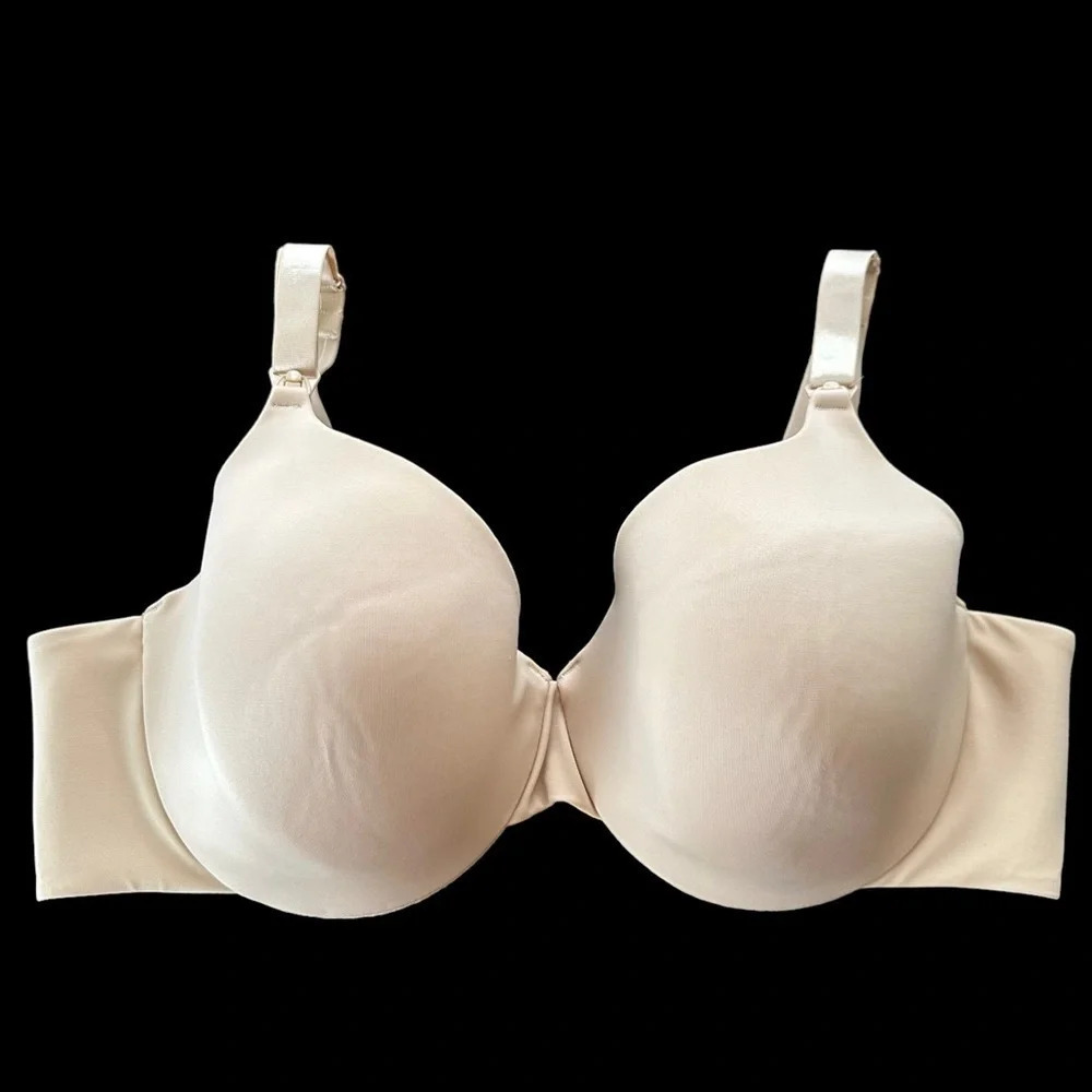 Motherhood Womens 40DD Beige Underwire Nursing Bra Full‎ Coverage Breastfeeding